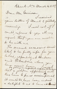 Letter from Aaron Macy Powell, Ghent, N.Y., to William Lloyd Garrison, March 4. 1858