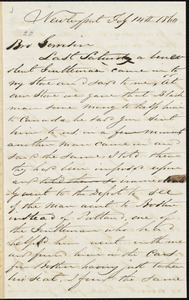 Letter from Richard Plumer, Newburyport, [Mass.], to William Lloyd Garrison, Feb[ruary] 14th 1860
