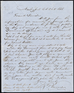 Letter from Richard Plumer, Newburyport, [Mass.], to William Lloyd Garrison, Oct[ober] 26th 1851