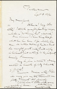 Letter from Gerrit Smith, Peterboro, [N.Y.], to William Lloyd Garrison, Sept[ember] 2 1872