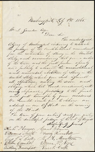 Letter from Richard Plumer, Newburyport, [Mass.], to William Lloyd Garrison, Feb[ruary] 8th 1865