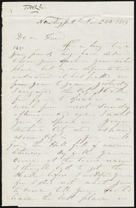 Letter from Richard Plumer, Newburyport, [Mass.], to William Lloyd Garrison, Nov[ember] 24th 1854