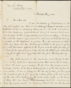 Letter from Samuel Hunt, Natick, to Amos Augustus Phelps, Feb., 7. 1845
