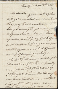 Letter from Joel Hawes, Hartford, to Amos Augustus Phelps, Nov 13th 1835