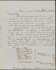 Letter to William Goodell, Honeoye, to Amos Augustus Phelps, Nov 25/45