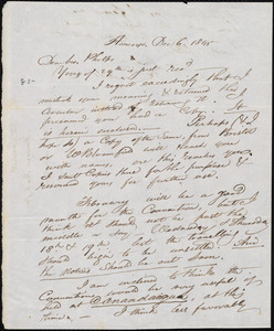 Letter from William Goodell, Honeoye, to Amos Augustus Phelps, Dec 6. 1845