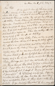 Letter from John McCurdy Strong Perry, New Haven, to Amos Augustus Phelps, Nov. 1. 1830