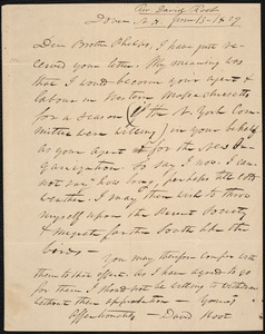 Letter from David Root, Dover, to Amos Augustus Phelps, June 13 - 1839