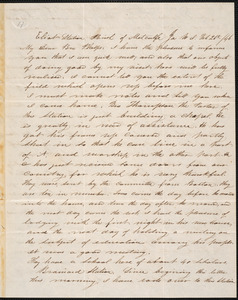 Letter from James W. C. Pennington, Parish of Metcalfe, Ja[maica], to Amos Augustus Phelps, Feb. 26th/46
