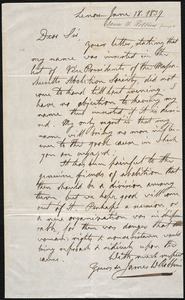 Letter from James W. Robbins, Lenox, to Amos Augustus Phelps, June 18. 1839