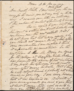 Letter from David Root, Dover, to Amos Augustus Phelps, Jan 25 - 1835