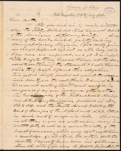Letter from Alanson St. Clair, West Boylston, to Amos Augustus Phelps, 29th July 1837