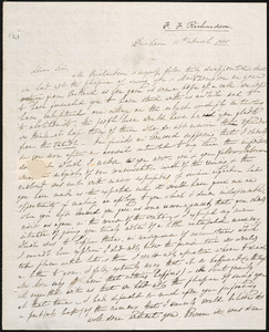 Letter from F. F. Richardson, Durham, to Amos Augustus Phelps, 11th March 1835