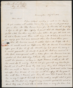 Letter from Mary L. Phelps, Farmington, to Clarissa Tryon, Aug 4 1843