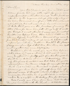 Letter from Charles M. Putnam, Andover, to Amos Augustus Phelps, March 25th 1827