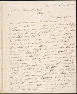 Letter from John Rankin, New York, to Amos Augustus Phelps, April 16. 1835