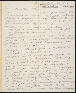Letter from Nathaniel Southard, New York, to Amos Augustus Phelps, Jan 22. 1839
