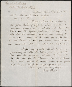 Letter from David Newton Sheldon, Waterville, to Amos Augustus Phelps, Sept 27. 1843
