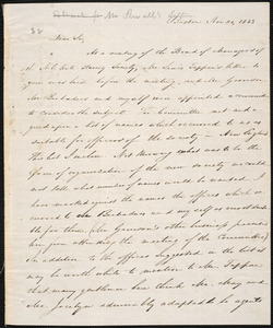 Letter from Samuel Edmund Sewall, Boston, to Amos Augustus Phelps, Nov. 20, 1833