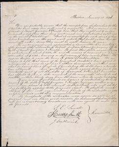 Letter from Joseph Southwick, Boston, to Amos Augustus Phelps, January 12. 1836