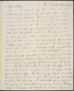 Letter from George Russell, Boston, to Amos Augustus Phelps, Aug. 11. [1840]