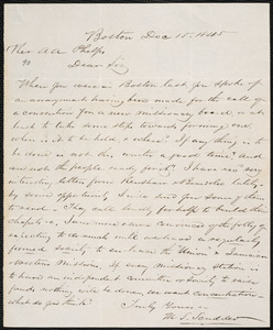 Letter from Marshall L. Scudder, Boston, to Amos Augustus Phelps, Dec 15. 1845