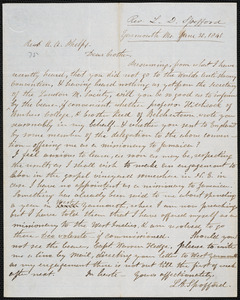 Letter from Luke Ainsworth Spofford, Yarmouth, to Amos Augustus Phelps, June 30, 1840