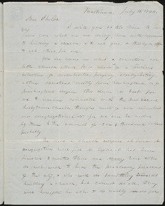 Letter from Peter H. Snow, Baltimore, to Amos Augustus Phelps, July 16 1846