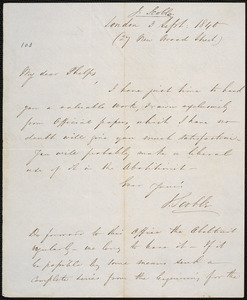 Letter from John Scoble, London, to Amos Augustus Phelps, 3 Sept: 1840