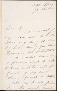 Letter from A. J. Plumber, [London], to Amos Augustus Phelps, [1843]