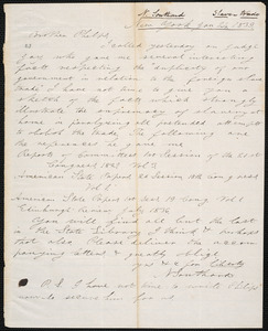 Letter from Nathaniel Southard, New York, to Amos Augustus Phelps, Jan 24. 1839