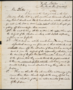 Letter from Henry Brewster Stanton, New York, to Amos Augustus Phelps, Jany. 14. 1839