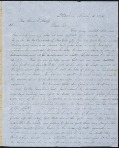 Letter from Alvan Simonds, S. Boston, to Amos Augustus Phelps, March 6, 1846