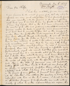 Letter from William Smyth, Brunswick, to Amos Augustus Phelps, Nov 2d 1837