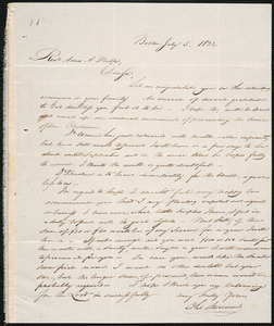Letter from Charles Stoddard, Boston, to Amos Augustus Phelps, July 5. 1832