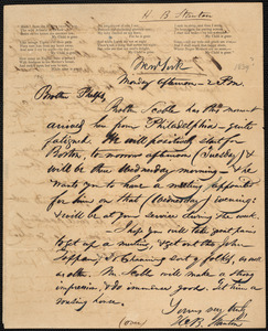 Letter from Henry Brewster Stanton, New York, to Amos Augustus Phelps, [1839?]