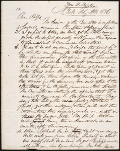 Letter from Henry Brewster Stanton, New York, to Amos Augustus Phelps, Feby 24. 1836