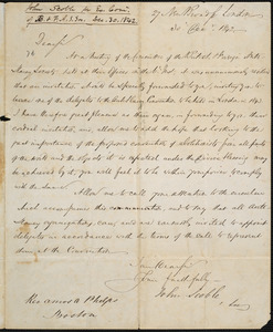 Letter from British Foreign Anti-slavery Society, London, to Amos Augustus Phelps, 30 Decr. 1842