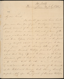 Letter from John Scoble, Birmingham, to Amos Augustus Phelps, 24 July 1840