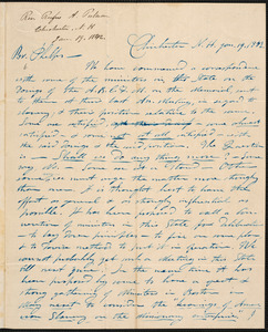 Letter from Rufus Austin Putnam, Chichester, to Amos Augustus Phelps, Jan. 19. 1842