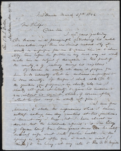 Letter from Samuel William Southmayd Dutton, New Haven, to Amos Augustus Phelps, March 27th 1846