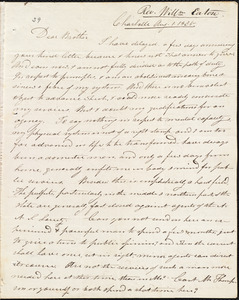 Letter from William Eaton, Charlotte, to Amos Augustus Phelps, Aug, 1. 1835