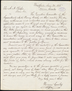 Letter from Horace Cowles, Farmington, to Amos Augustus Phelps, Aug. 30. 1838