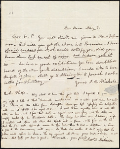 Letter from John Cutler Nichols, New Haven, to Amos Augustus Phelps, May 5 [1830]