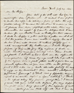 Letter from William Cochrane, New York, to Amos Augustus Phelps, July 24. 1846