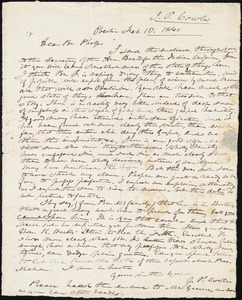 Letter from John Phelps Cowles, Oberlin, to Amos Augustus Phelps, Feb. 13, 1840