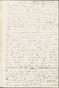 Letter from Hiram Cummings, Easton, to Amos Augustus Phelps, Sept. 8th 1840