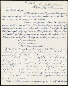 Letter from Charles Wheeler Denison, Paterson, to Amos Augustus Phelps, July 13, 1840