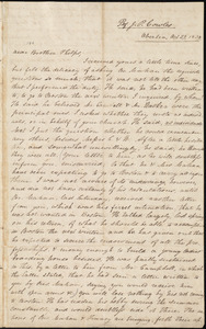 Letter from John Phelps Cowles, Oberlin, to Amos Augustus Phelps, Oct 29, 1839