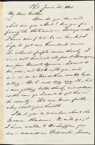 Letter from Charles Dexter Cleveland, Phil., to Amos Augustus Phelps, June 30. 1846